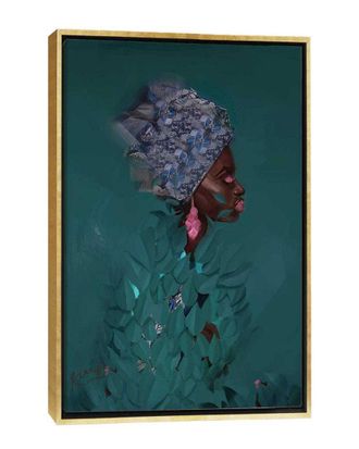 iCanvas Icanvas Green Framed Canvas By Adekunle Adeleke Wall Art