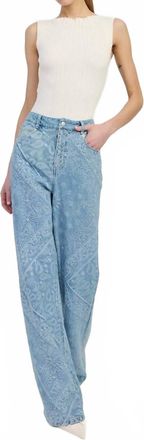 En Saison Tarak Straight Leg Jeans In Blue