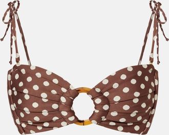 Montce Swim Vivian polka-dot bikini top