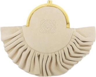 Loewe Light Beige Suede Coin Purse/Coin Case (Pre-Owned)