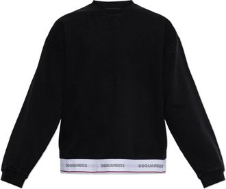 Dsquared2 Logo Sweatshirt - Heren - Sweatshirts - Zwart - M - Katoen - Hoodies & sweatvesten