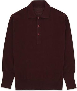 Fortela Kenneth Cashmere Polo in Brown at Nordstrom, Size X-Large Eu