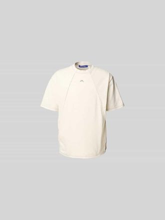 A-Cold-Wall* Regular Fit T-Shirt mit Ziern&auml;hten in Beige, Gr&ouml;&szlig;e XL