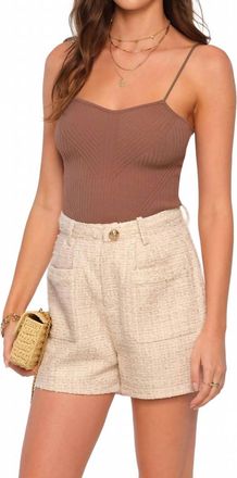 Heartloom Nikka Tweed Shorts In Ivory