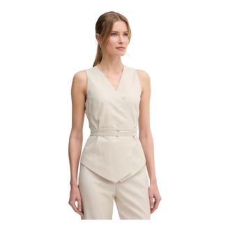 Sandro Ferrone Chaleco con cintur&oacute;n - Suits - Mujer - Beige - M