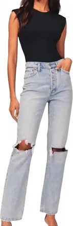 Abercrombie & Fitch Vintage Stretch High Rise Dad Jeans In Blue