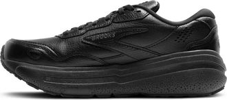 Brooks Womens Ghost Max Leather Trainer Shoes In Black/black