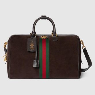 Gucci Savoy Medium Duffle Bag, Brown, Suede