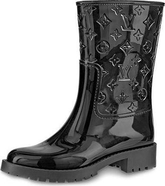 Louis Vuitton (WMNS) LOUIS VUITTON Drops Flat Half Boots Black 1A8QUX