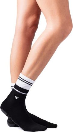 Arebesk Double Decker 2-Pack Crew Grip Socks in Black at Nordstrom, Size Medium