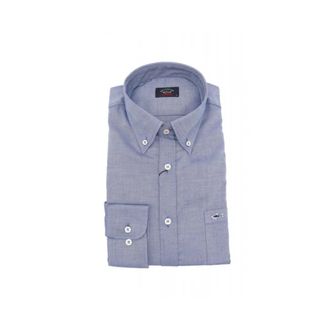 Paul & Shark Cop 3000 503 Katoenen overhemd - Heren - Casual Overhemden - Blauw - 3XL - Katoen - Overhemden