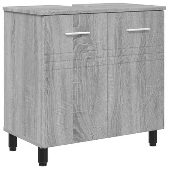 vidaXL Unidad De Tocador De Ba&ntilde;o Sonoma Gris 60 X 35 X 60 Cm Vidaxl