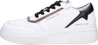 Emanuelle Vee Wit - Dames - Sneakers - Wit - 41 EU - Leer - Schoenen