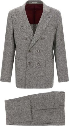Brunello Cucinelli Grisaille Dress Suits Grigio-Uomo
