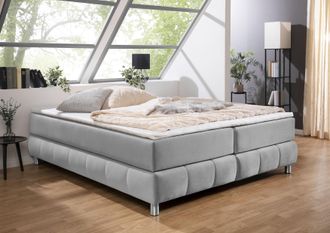 ANDAS Boxspringbett »Salo« Ohne Kopfteil, inkl. Topper, auch in Überlänge 220 cm