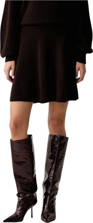 Pinko Minifalda acampanada - Skirts - Mujer - Marr&oacute;n - XS