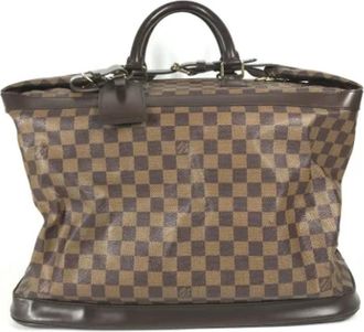 Louis Vuitton Tweedehands Canvas Louis Vuitton tassen - Dames - Vintage Weekendtas - Bruin - ONE Size - Vintage