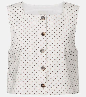 Poss&eacute; Rio polka-dot crop top