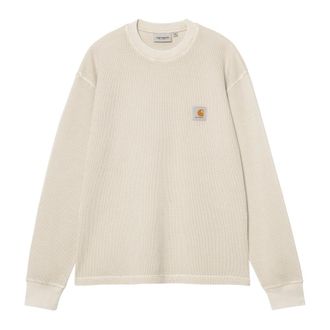 Carhartt Work in Progress Tops, Heren, Beige, L, Katoen, L/S Vista Waffle T-Shirt