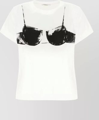 Givenchy crew neck graphic print short sleeve top