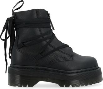 Dr. Martens Zwart Mono Pisa II Stijl - Dames - Veterlaarzen - Zwart - 40 EU - Schoenen