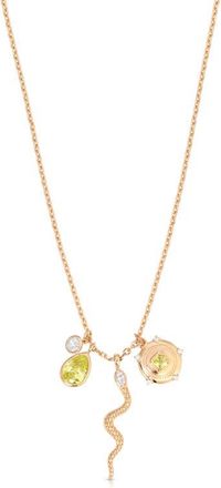 Ettika Serpent Radiance Charm Necklace in Peridot at Nordstrom