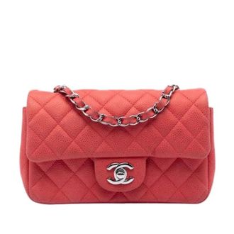 Chanel Pre-owned Vintage Flap Bag - Dames - Pre-owned - Rood - Maat: ONE Size Leer