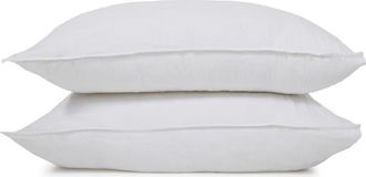 Pom Pom at Home Parker Linen Sham Set in White at Nordstrom, Size Euro