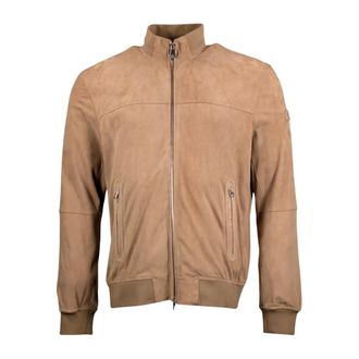 Peuterey Leather Jackets, male, Brown, Size: M Sands Suede PE 17 Jacket