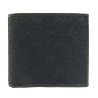 Gucci Black Gg Canvas Wallet (Bi-Fold) (Pre-Owned)