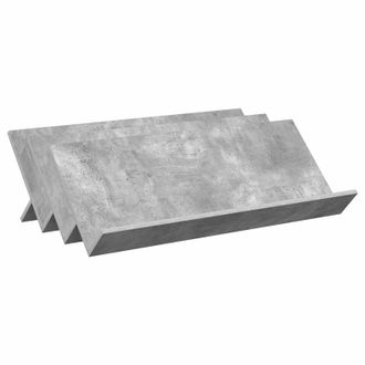 vidaXL Estante De Revistas Con Estante Gris Concreto 90 X 53 X 28,5 Cm Vidaxl