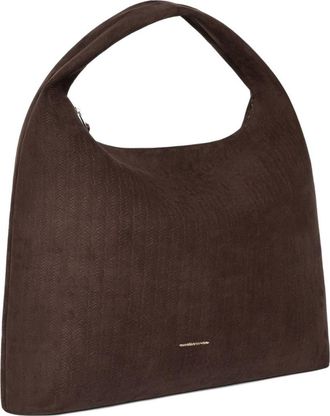 Mani&egrave;re De Voir Aubin Braided Suede Hobo Bag in Brown at Nordstrom