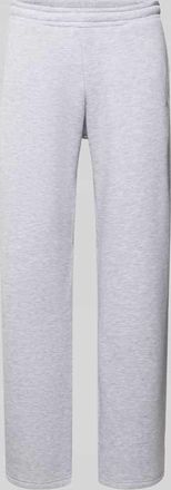 Review Sweatpants mit elastischem Bund in Hellgrau Melange, Gr&ouml;&szlig;e XXL