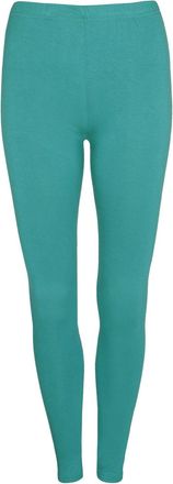 Purple Hanger Womens New Plain Stretch Ladies Full Long Length Skinny Elasticated Waist Trousers Pants Leggings Jade Green Size 12 - 14