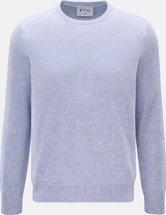 FTC Men - Cashmere crew neck jumper light blue mottled