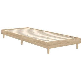 vidaXL Bed Frame without Mattress Sonoma Oak 75x190 cm Small Single Engineered Wood Vidaxl