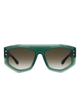 Isabel Marant IM0154 zonnebril met geometrisch montuur - Groen