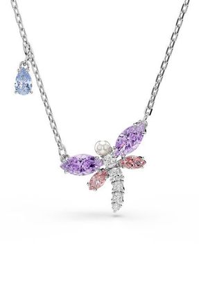 Swarovski x Ariana Grande Multicolor Crystal Pendant Necklace in Silver/Multi at Nordstrom