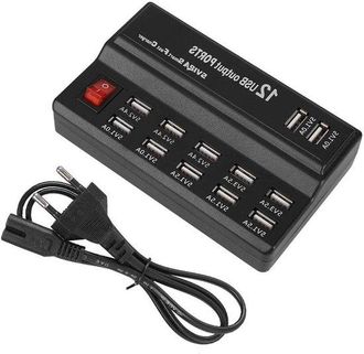 OEM Estaci&oacute;n De Carga Usb De 12 Puertos Para Una Carga R&aacute;pida Y Segura - 5v 10a - Regleta Usb (220v-ue)