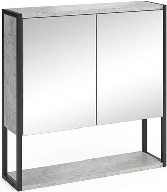 Vicco Specchio contenitore bagno Fyrk, Calcestruzzo, 60 x 60.6 cm