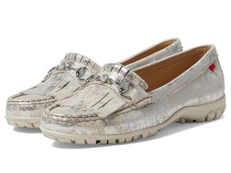 Marc Joseph New York Lexington Golf Womens Golf Shoes Silver Washed : 8.5 M, Leather