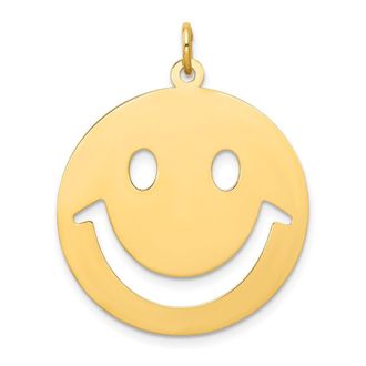Diamond2Deal 14k Yellow Gold Smiley Face Charm