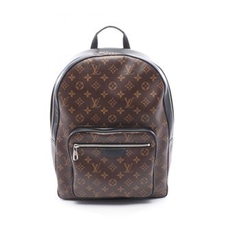 Louis Vuitton Black Brown Pvc Coated Canvas Leather Backpack Handbag (Pre-Owned)