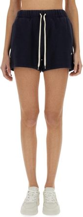 Autry Cotton Sweatshirt Jogger Shorts - Blue