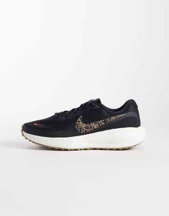 Nike Revolution 8 sneakers nere e animalier-Nero