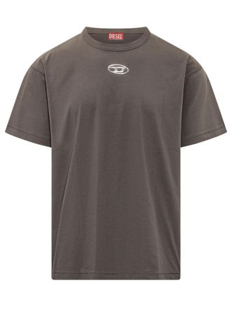 Diesel Grey Crew Neck T-Shirts