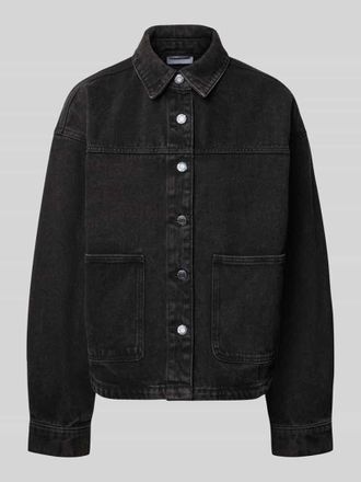 Noisy May Jeansjacke mit aufgesetzten Taschen Modell KETTIE in BLACK, Gr&ouml;&szlig;e XL