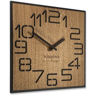 OEM Reloj De Pared Digits De Roble Para El Sal&oacute;n, 40 Cm