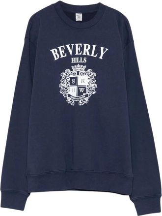 Sporty & Rich Trui met ronde hals - Dames - Sweatshirts - Blauw - XS - Hoodies & sweatvesten