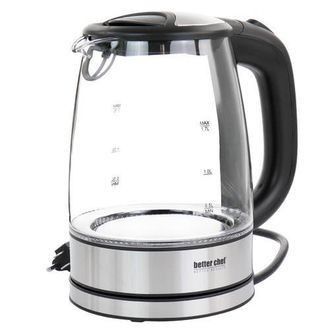 Better Chef 1.7 Liter 360 Degree Glass Cordless Electric Kettle in Silver at Nordstrom